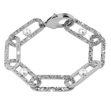 Bracciale Zero Pearl a catena diamantata con perle