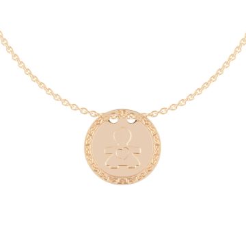 My Life gold necklace with Little Girl symbol
