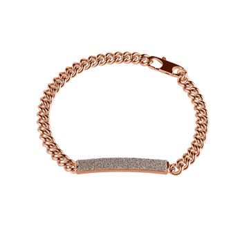 Jolie bracelet with plaque with microdiamonds