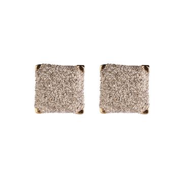 Jolie earrings with square with microdiamonds