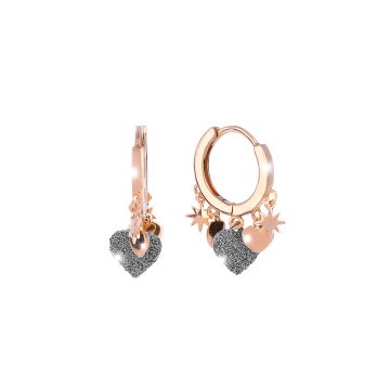 Jolie earrings with elements with microdiamonds