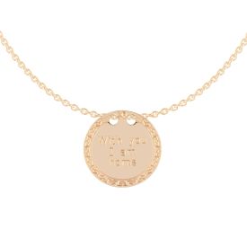 My Life gold necklace Love “With you I feel at home”