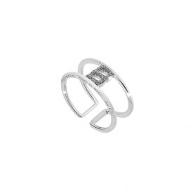 Jolie MyName ring with initial with microdiamonds